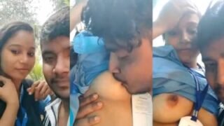 Outdoor Titty Sucking With A Horny College Slut