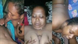 Tamil Aunty Eagerly Sucks Her Stepson’s Cock And Swallows His Hot Load.