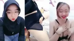 Hijab Hitam Live Pamer Tubuh Mulus Bikin Liar