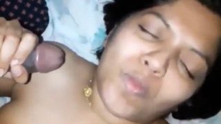 Indian Desi Wife Deep Throating Cock And Gulping Down Every Drop Of Cum