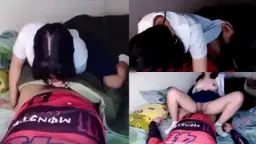 Pulang Sekolah, Adik Smp Langsung Ml Di Kamar.