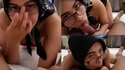 Sepongan Hijab Emang Bikin Greget, Bikin Pengen Ngeliat Lebih Dalem.