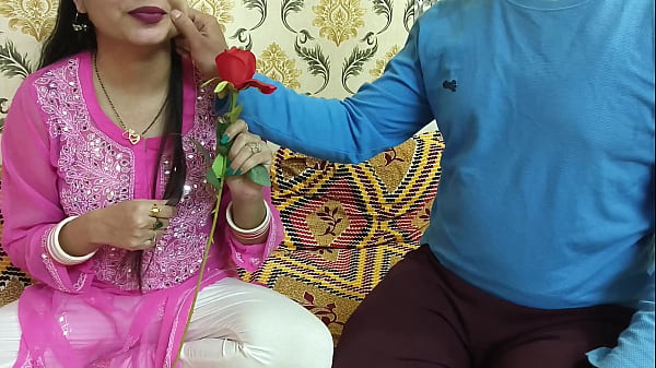 Indian Hot Wife Gives Her Handsome Husband A Dirty Valentine’s Rose Day Treat With A Slow, Wet Footjob In Hindi Voice